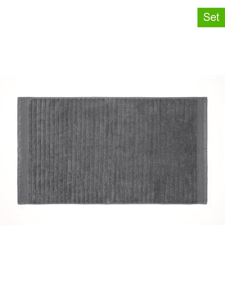 HNL Ręczniki kąpielowe (2 szt.) "Prestige" w kolorze antracytowym rozmiar: 60x110 cm