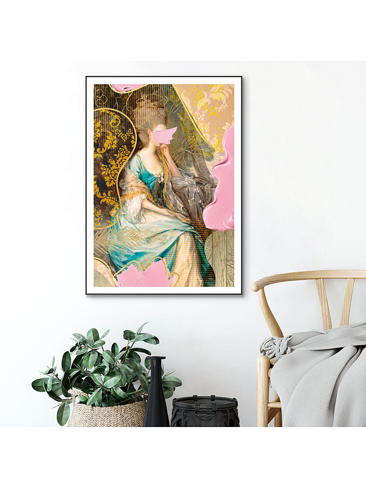 Orangewallz Druk artystyczny "Classy Pink" w ramce rozmiar: 50x70 cm