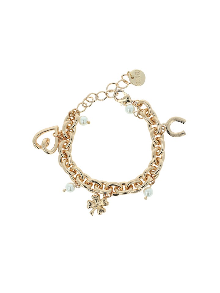 Otazu Pozłacana bransoletka z perłami syntetycznymi rozmiar: onesize