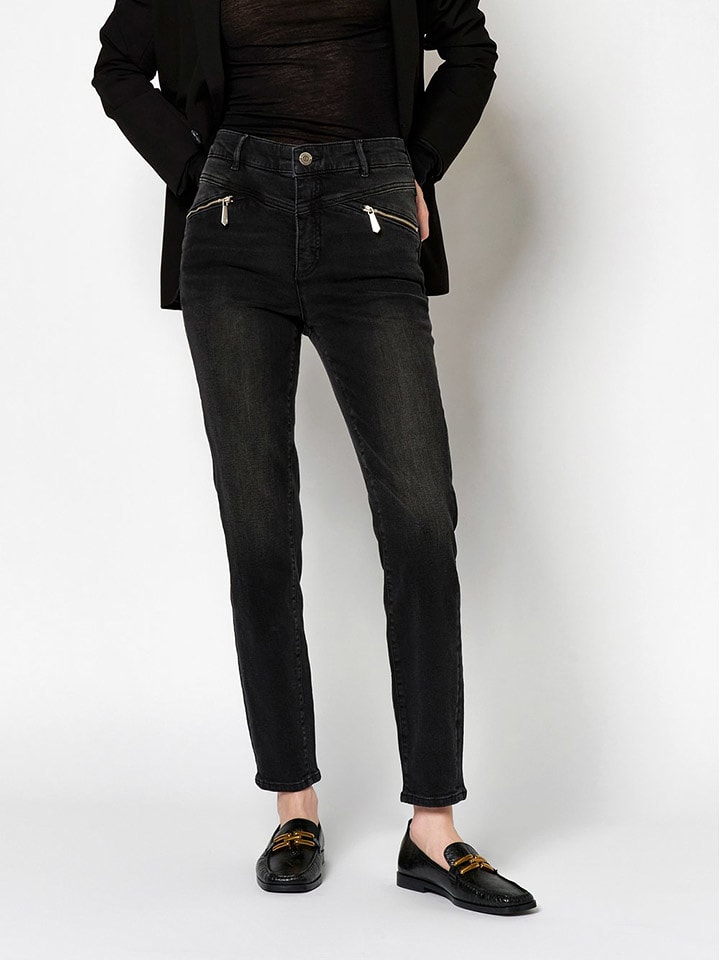 Rosner Dżinsy "Audrey" - Skinny fit - w kolorze czarnym rozmiar: 42/L30