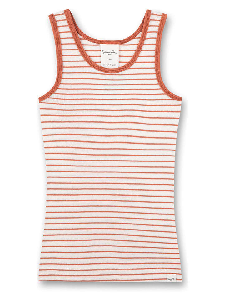 Sanetta Kidswear Podkoszulek w kolorze pomarańczowo-białym rozmiar: 104