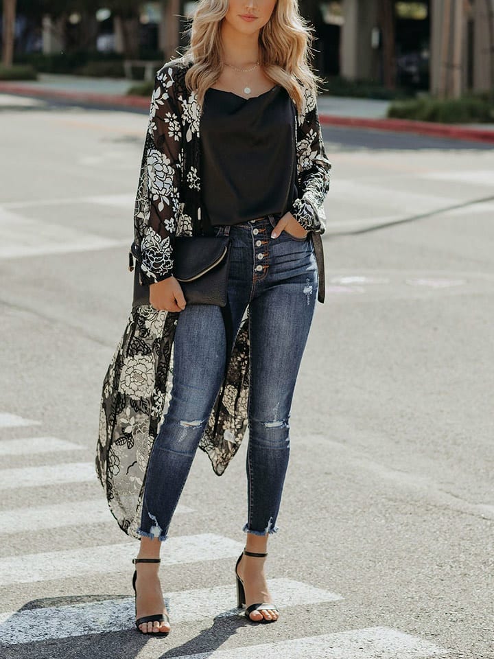 Milan Kiss Kimono w kolorze czarnym rozmiar: L