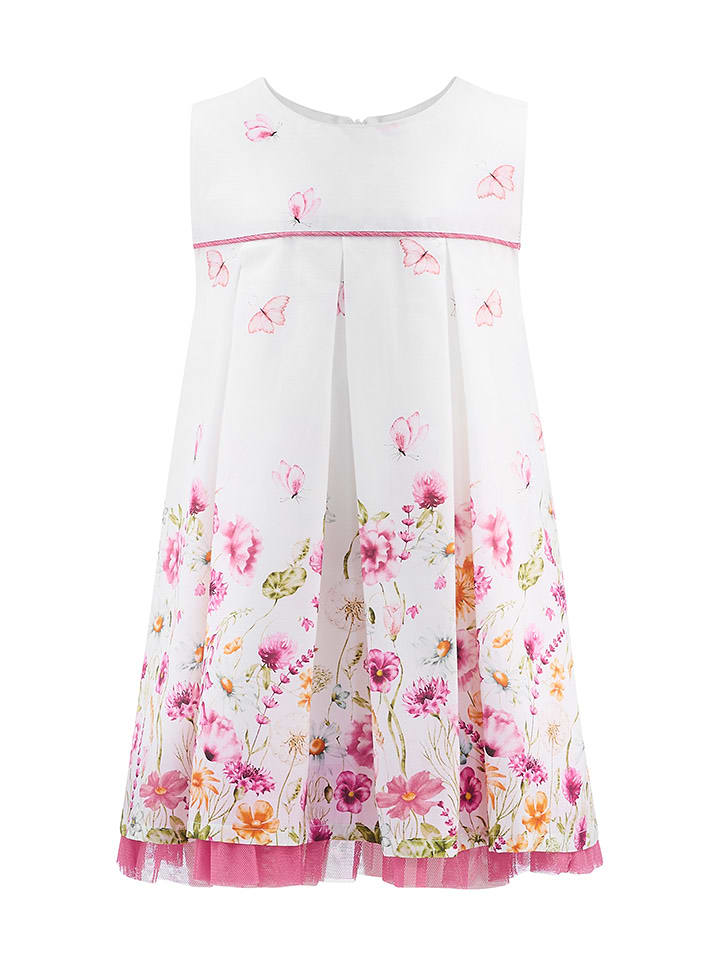 happy girls by Eisend Sukienka w kolorze biało-jasnoróżowym rozmiar: 68