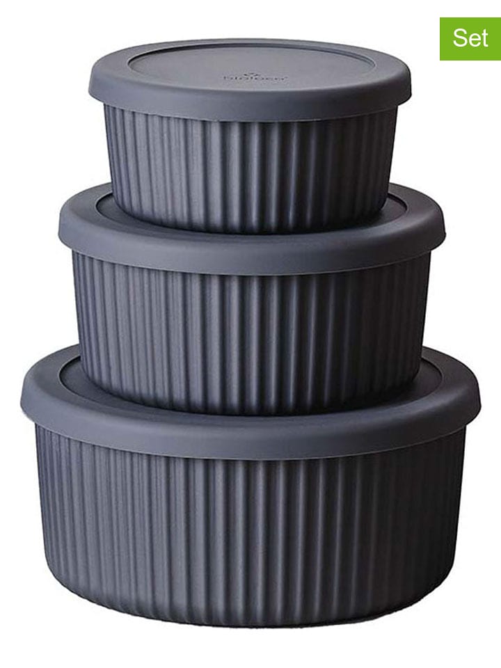 chic.mic Miski (3 szt.) w kolorze antracytowym rozmiar: onesize