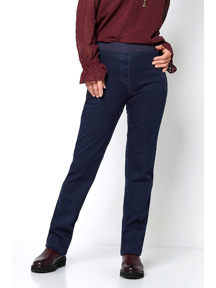 Relaxed by TONI Jegginsy - Slim fit - w kolorze granatowym rozmiar: 22