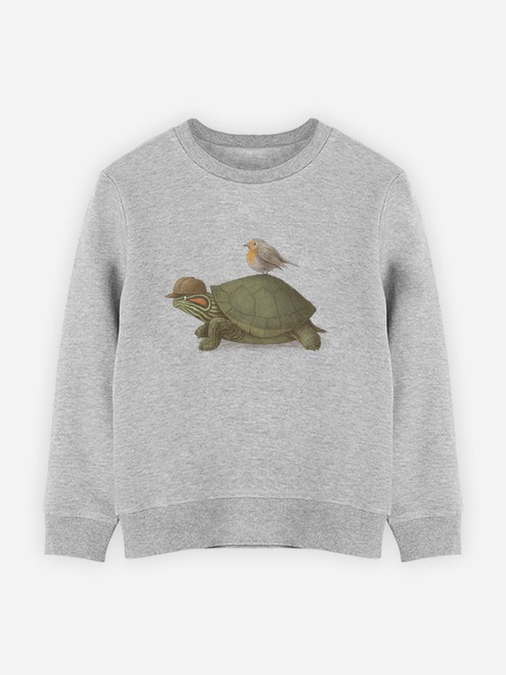 WOOOP Bluza "Turtle And Bird" w kolorze szarym rozmiar: 140