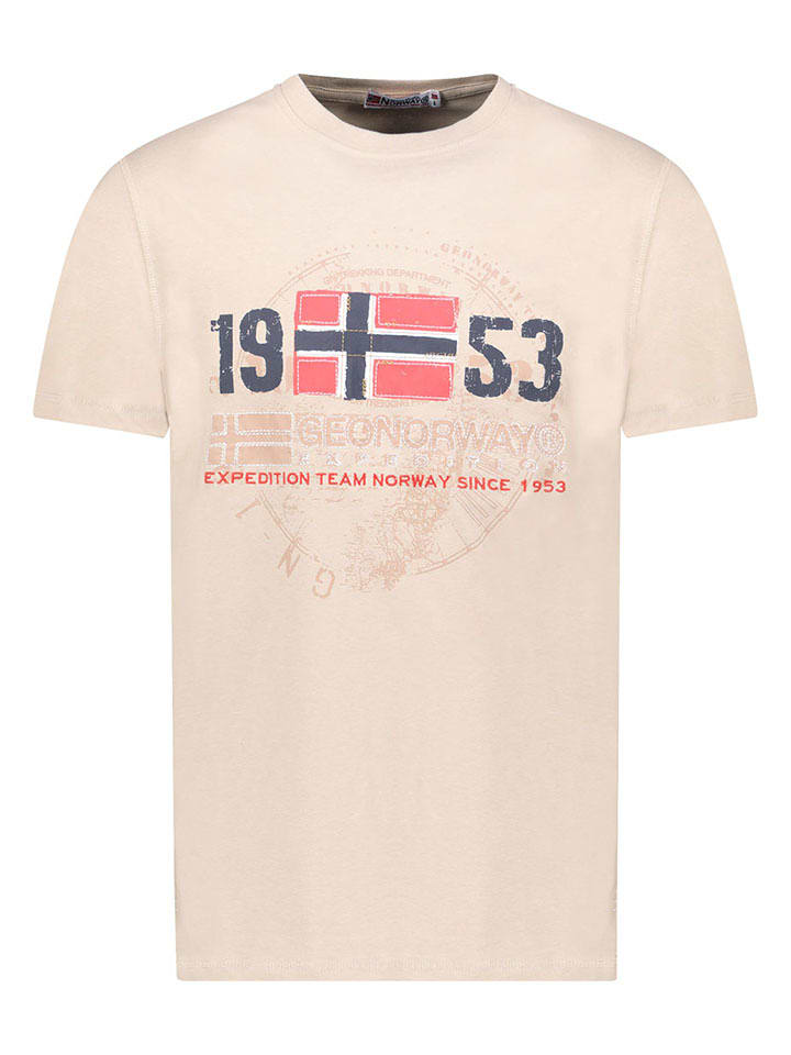 Geographical Norway Koszulka "Japigal" w kolorze beżowym rozmiar: 128