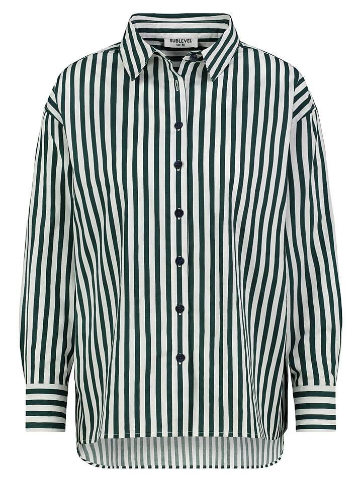 Sublevel Koszula w kolorze morsko-białym rozmiar: M