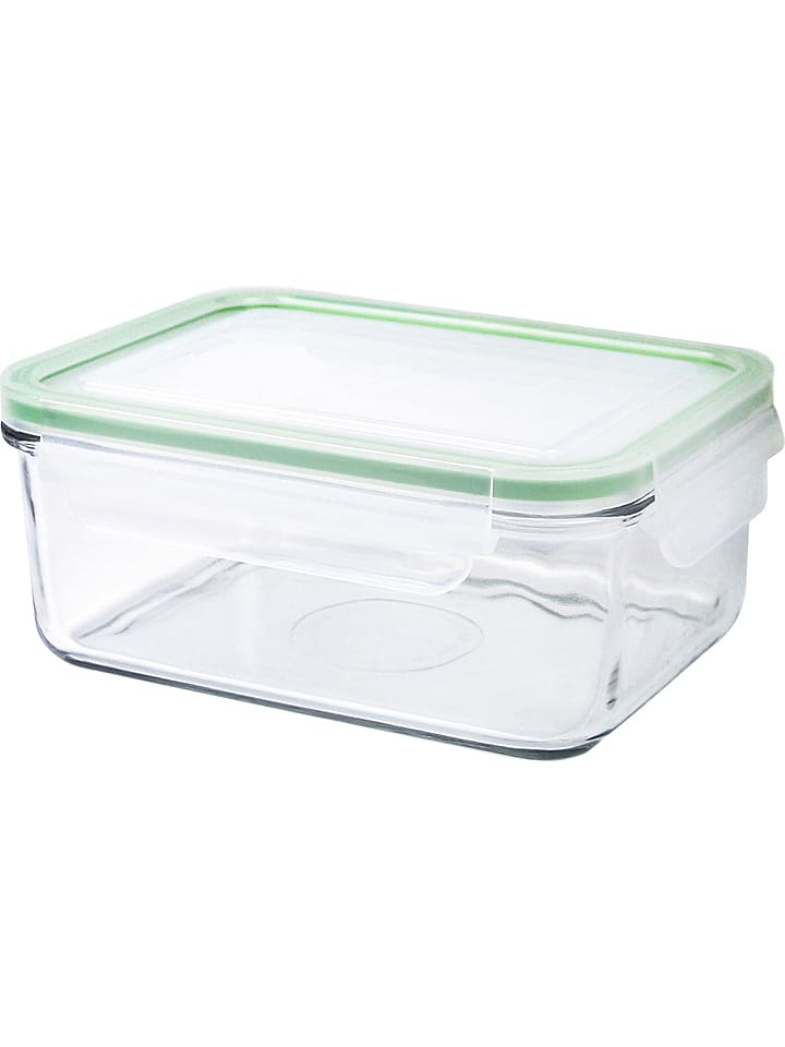 Glasslock Pojemnik "Fancy" w kolorze zielonym do mikrofalówki - 1,1 l rozmiar: onesize