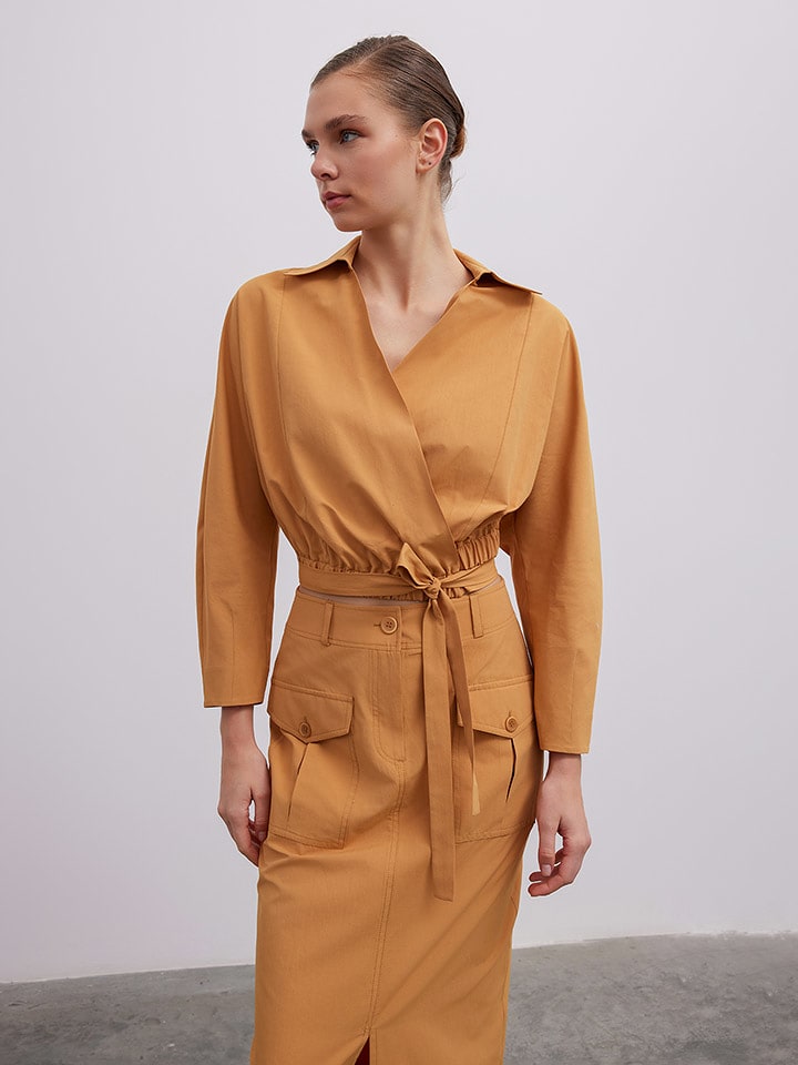 BGN Bluzka w kolorze karmelowym rozmiar: 36