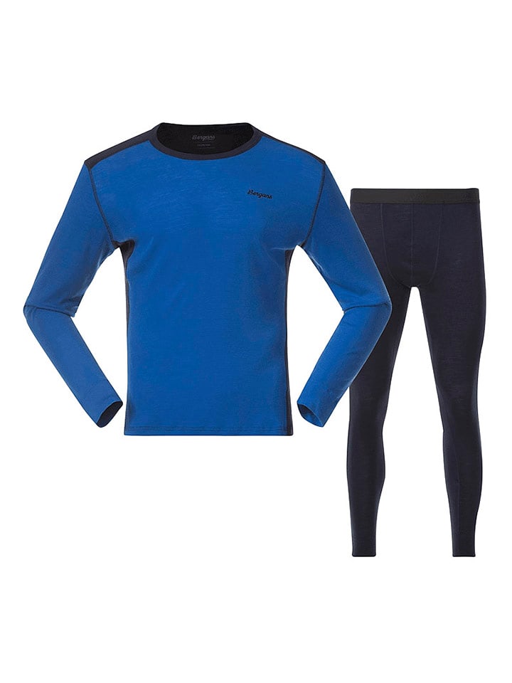 Bergans 2-częściowy zestaw bielizny funkcyjnej w kolorze czarno-niebieskim rozmiar: L