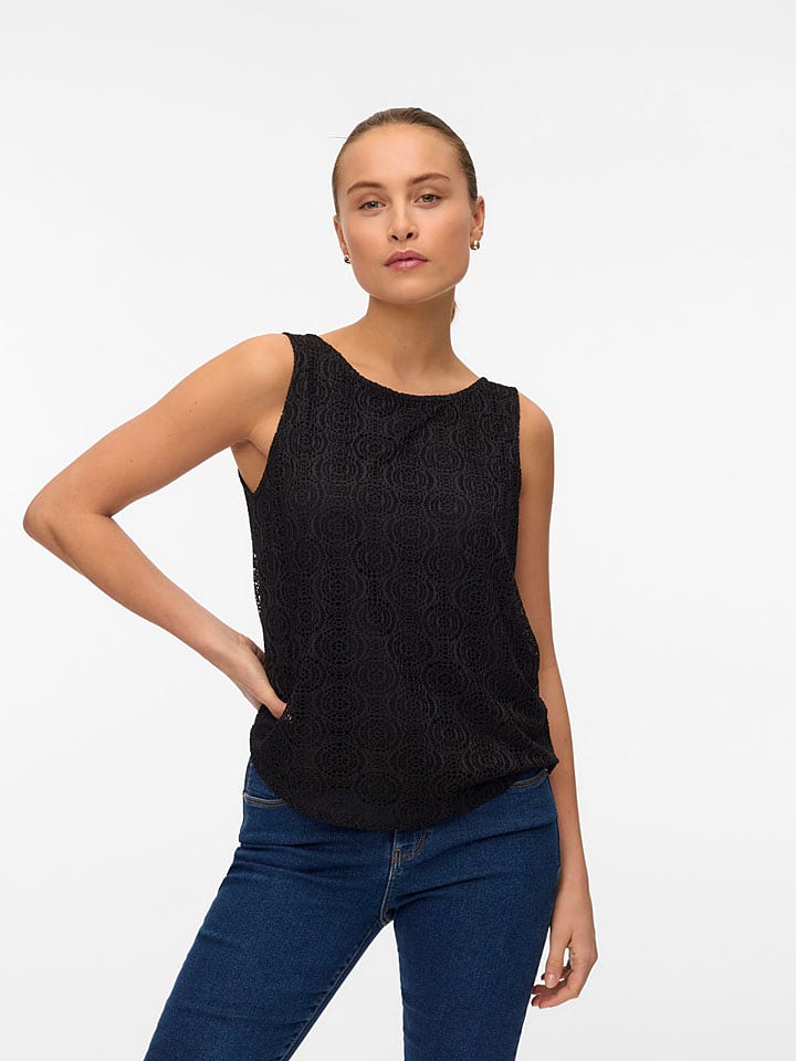 Vero Moda Top w kolorze czarnym rozmiar: XS