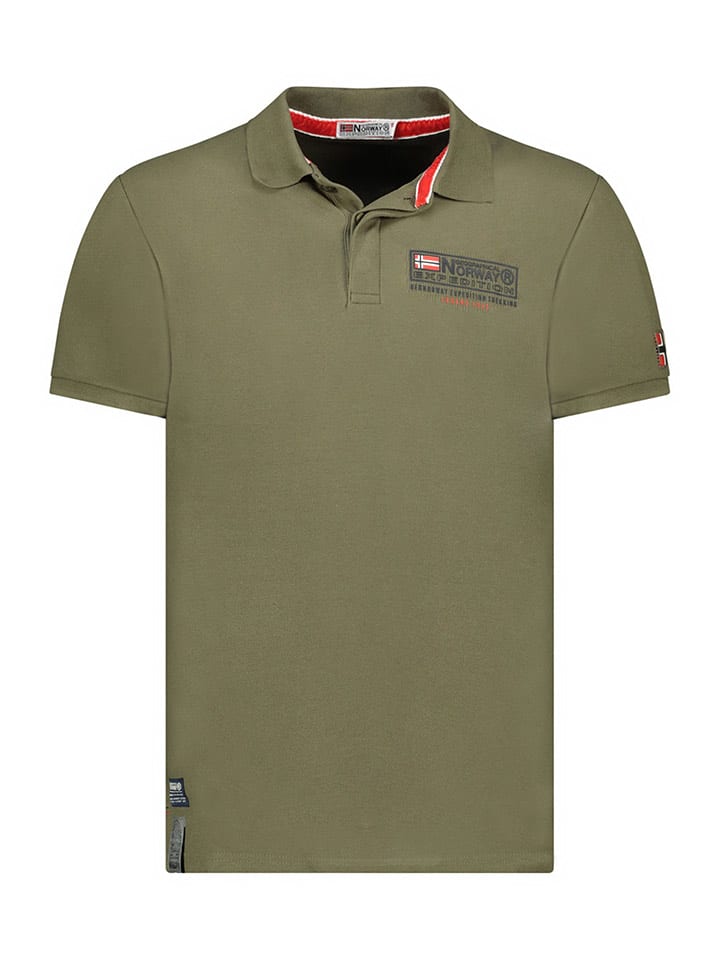 Geographical Norway Koszulka polo "Koffroy" w kolorze khaki rozmiar: M