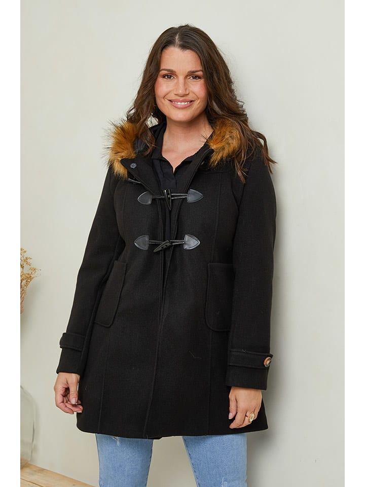 Curvy Lady Płaszcz przejściowy w kolorze czarnym rozmiar: 48/50