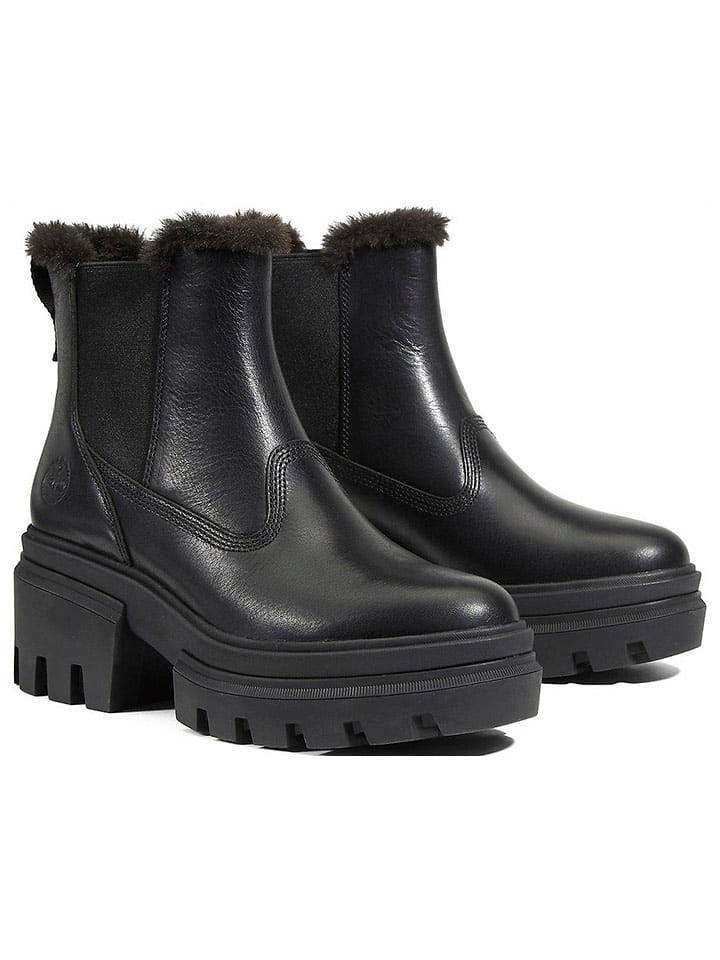 Timberland Skórzane sztyblety "Everleigh" w kolorze czarnym rozmiar: 41