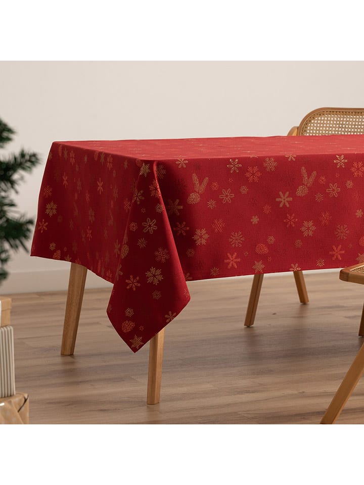 GAMUSI Obrus "Flake" w kolorze złoto-czerwonym rozmiar: 140x240 cm