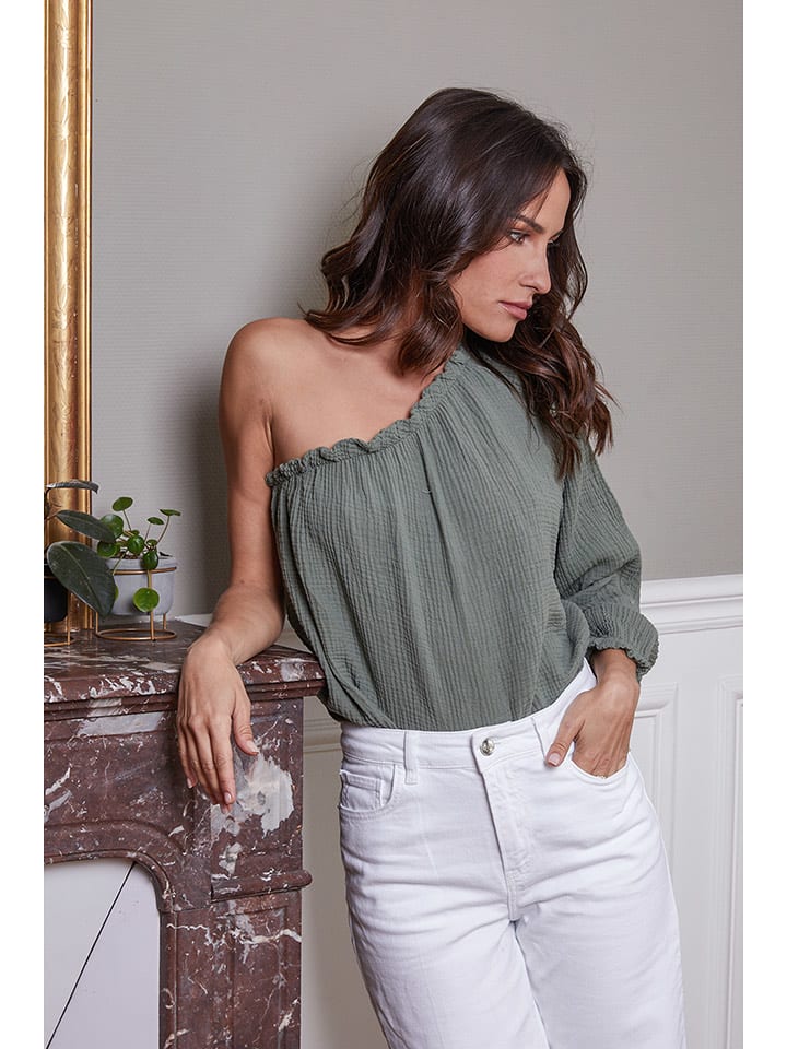 Joséfine Bluzka "Haristot" w kolorze khaki rozmiar: S