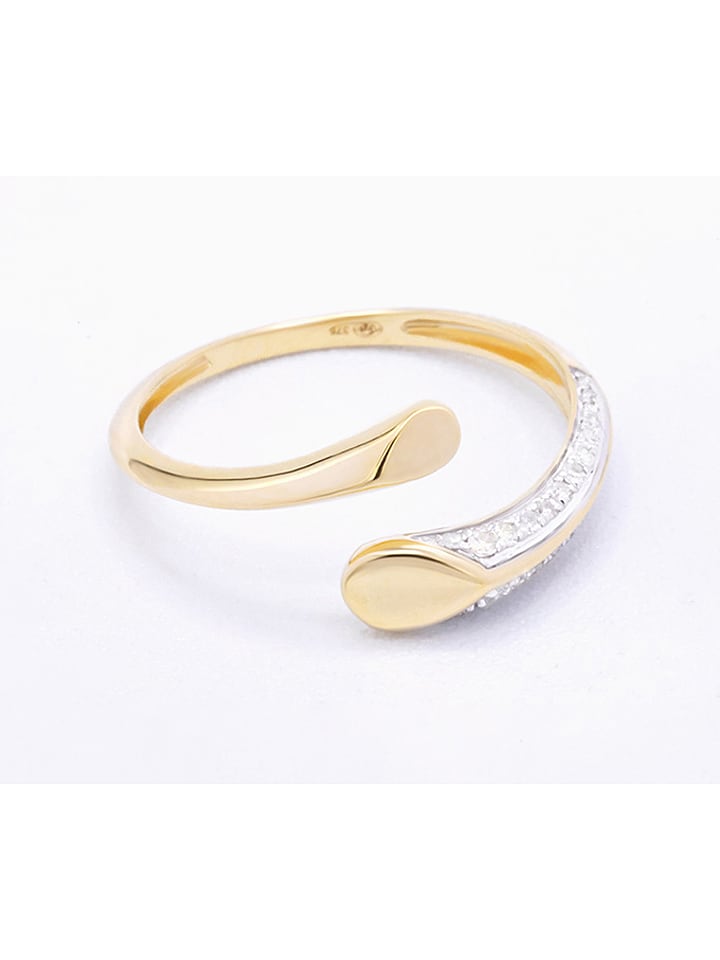 DIAMANTA Złoty pierścionek "Aenor" z diamentami rozmiar: 54