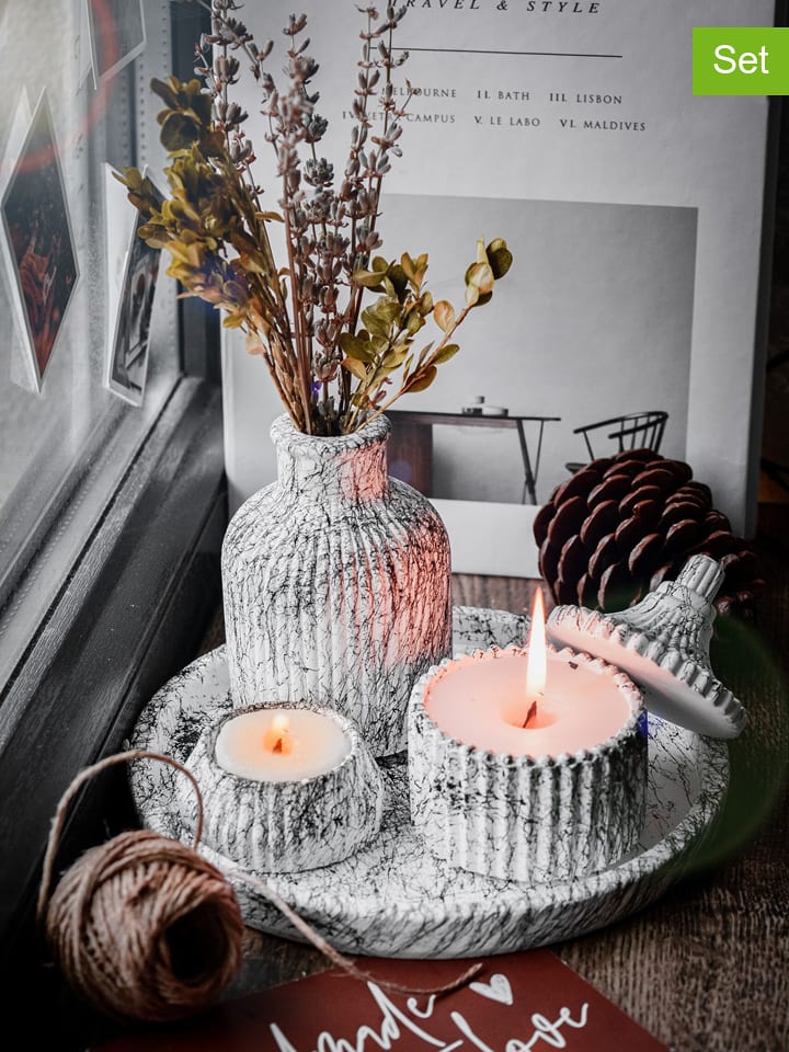 Lucky Bees 4-częściowy zestaw w kolorze biało-czarnym rozmiar: onesize