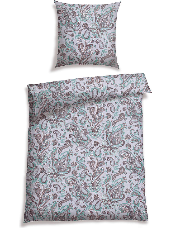 Schiesser Komplet pościeli renforcé w kolorze fioletowo-brązowym rozmiar: 155x220 cm