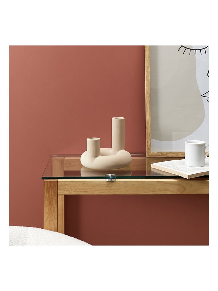 THE HOME DECO FACTORY Wazon "Arty" w kolorze beżowym - wys. 12,5 x Ø 16 cm rozmiar: onesize