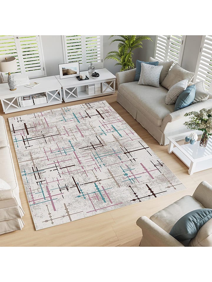 ABERTO DESIGN Dywan w kolorze kremowym ze wzorem rozmiar: 160x230 cm