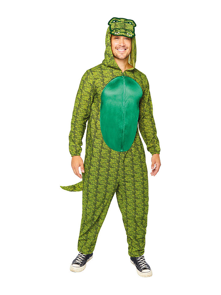 amscan Kombinezon kostiumowy "Crocodile" w kolorze zielonym rozmiar: onesize