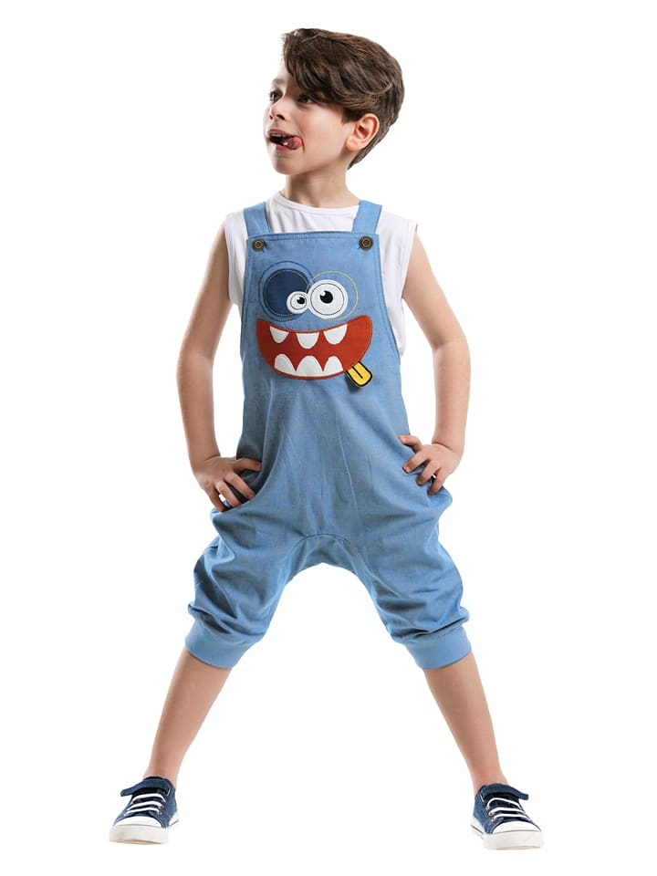 Denokids Ogrodniczki "Yeah" w kolorze błękitnym rozmiar: 92