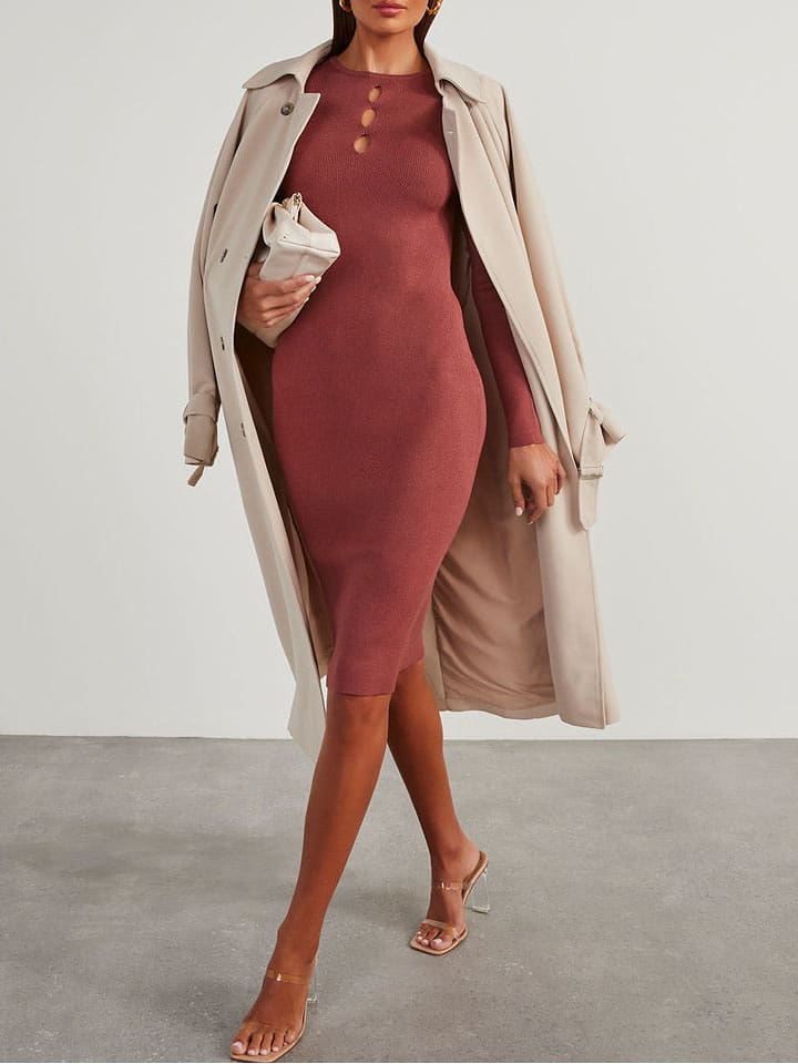 Milan Kiss Sukienka w kolorze szaroróżowym rozmiar: M