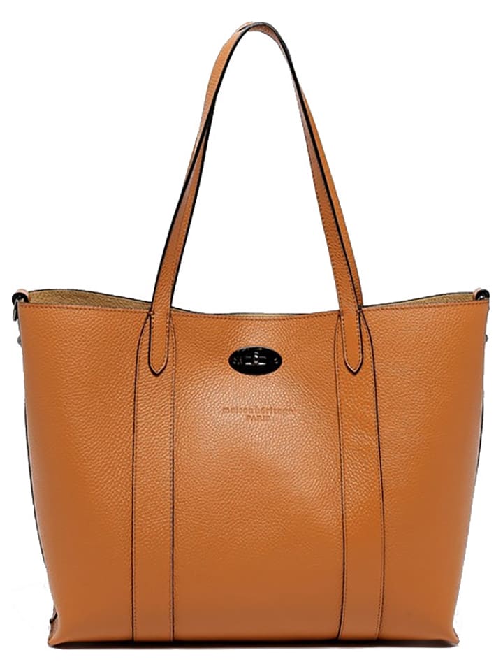 maison héritage PARIS Skórzany shopper bag "Elis" w kolorze karmelowym - 41 x 30 x 10 cm rozmiar: onesize