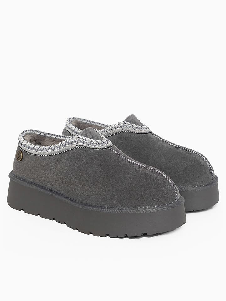 Gooce Skórzane botki zimowe "Wael" w kolorze szarym rozmiar: 38