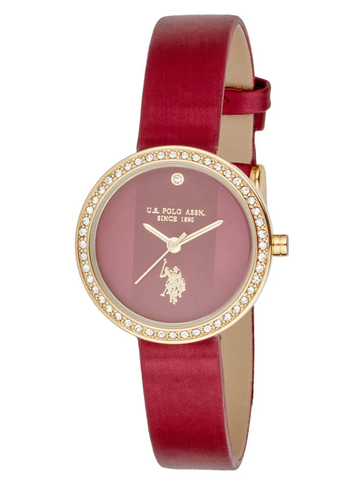 U.S. Polo Assn. Zegarek kwarcowy w kolorze złoto-czerwonym rozmiar: onesize