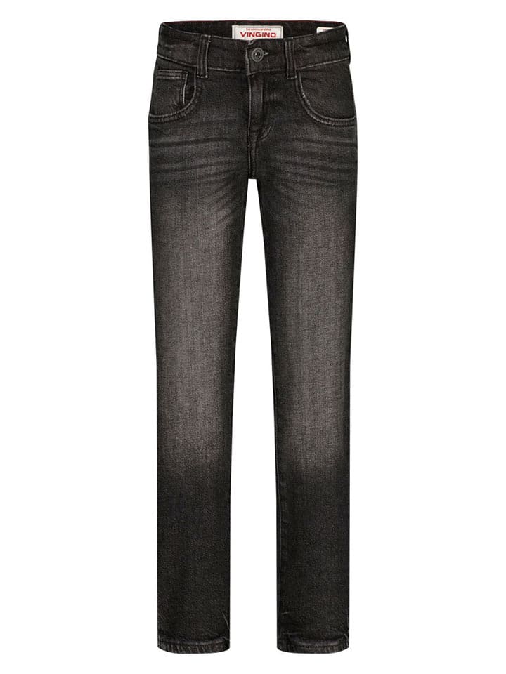 Vingino Dżinsy "Brent" - Regular fit - w kolorze antracytowym rozmiar: 146