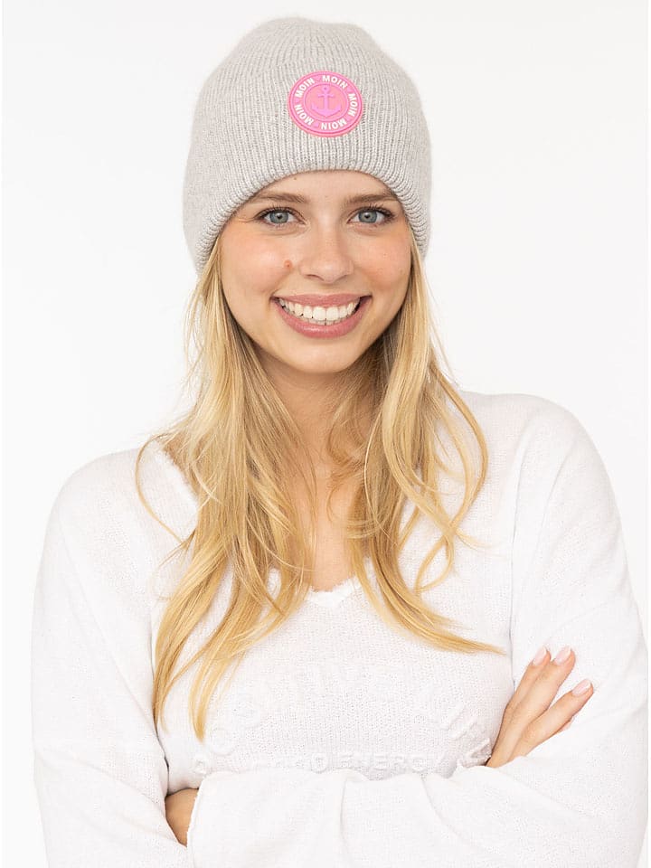 Zwillingsherz Czapka w kolorze szarym rozmiar: onesize