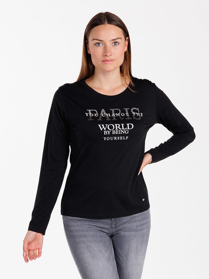 KEY LARGO Koszulka "Paris" w kolorze czarnym rozmiar: L