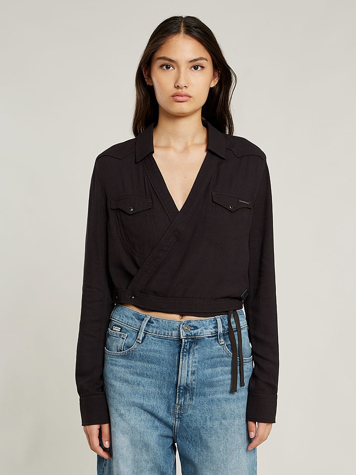 G-Star Bluzka "Tacoma" w kolorze czarnym rozmiar: S