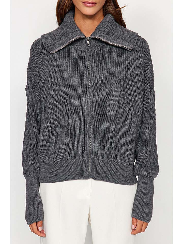 trendyol Kardigan w kolorze szarym rozmiar: L