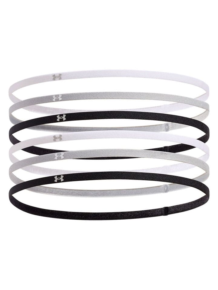 Under Armour Opaski (6 szt.) w kolorze srebrno-czarno-białym na czoło rozmiar: onesize
