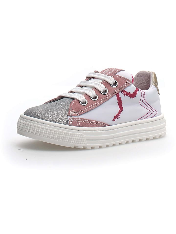 Naturino Skórzane sneakersy "Dinghy" w kolorze szarym rozmiar: 30