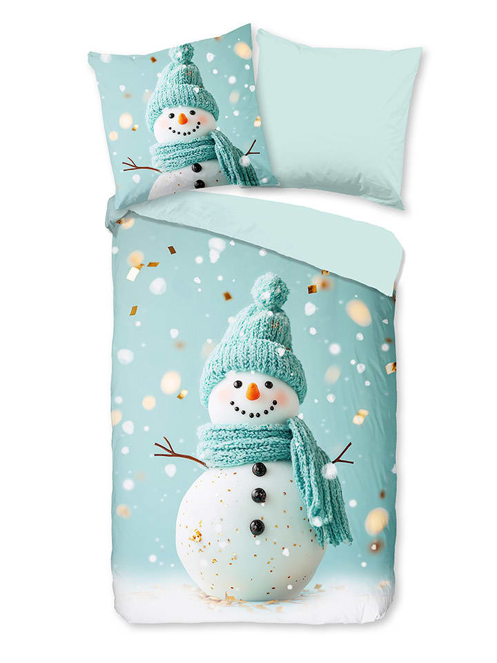 Good Morning Komplet pościeli flanelowej "Pierre" w kolorze miętowym rozmiar: 135x200 cm