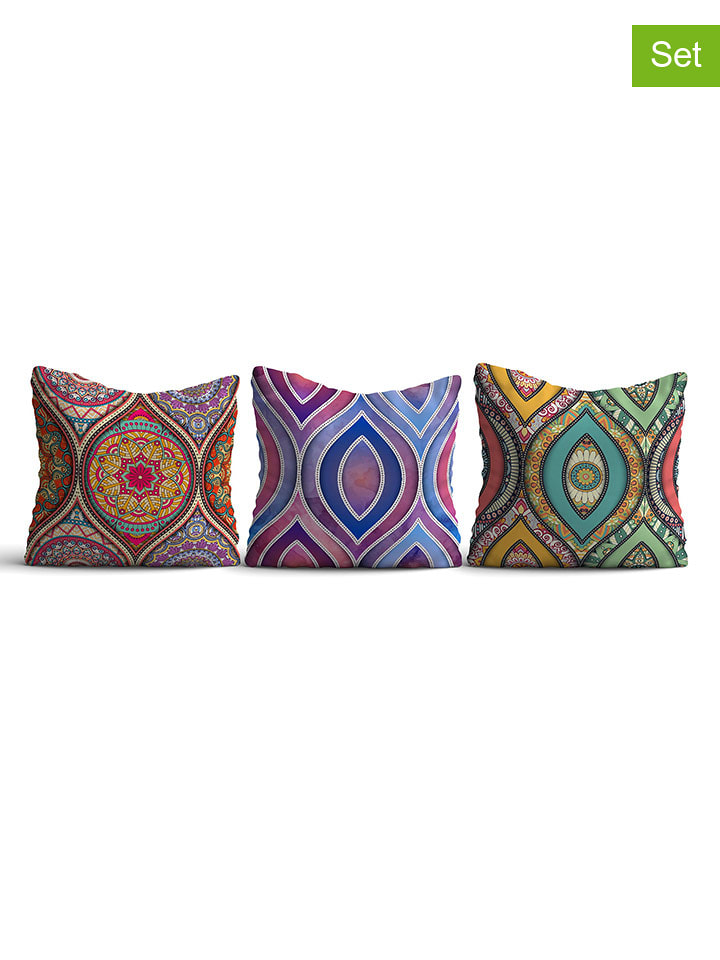 ABERTO DESIGN Poduszki (3 szt.) ze wzorem rozmiar: 43x43 cm