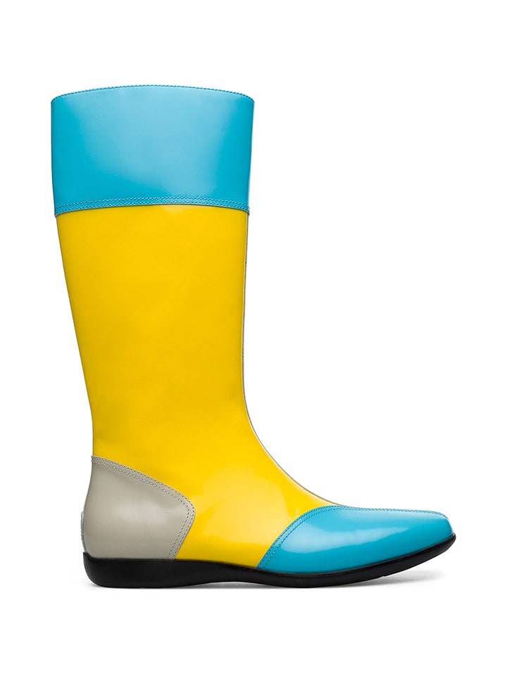 Camper Skórzane kozaki w kolorze żółto-błękitnym rozmiar: 43