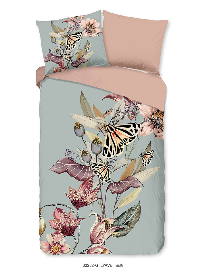 Good Morning Komplet pościeli "Lyave" w kolorze miętowo-jasnoróżowym rozmiar: 200x220 cm
