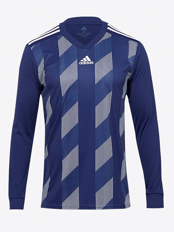 adidas Koszulka sportowa "STRIPED19 JSY L" w kolorze granatowym rozmiar: 116