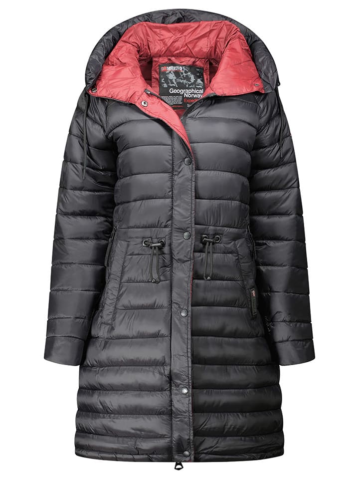Geographical Norway Płaszcz pikowany "Batiga" w kolorze czarnym rozmiar: M