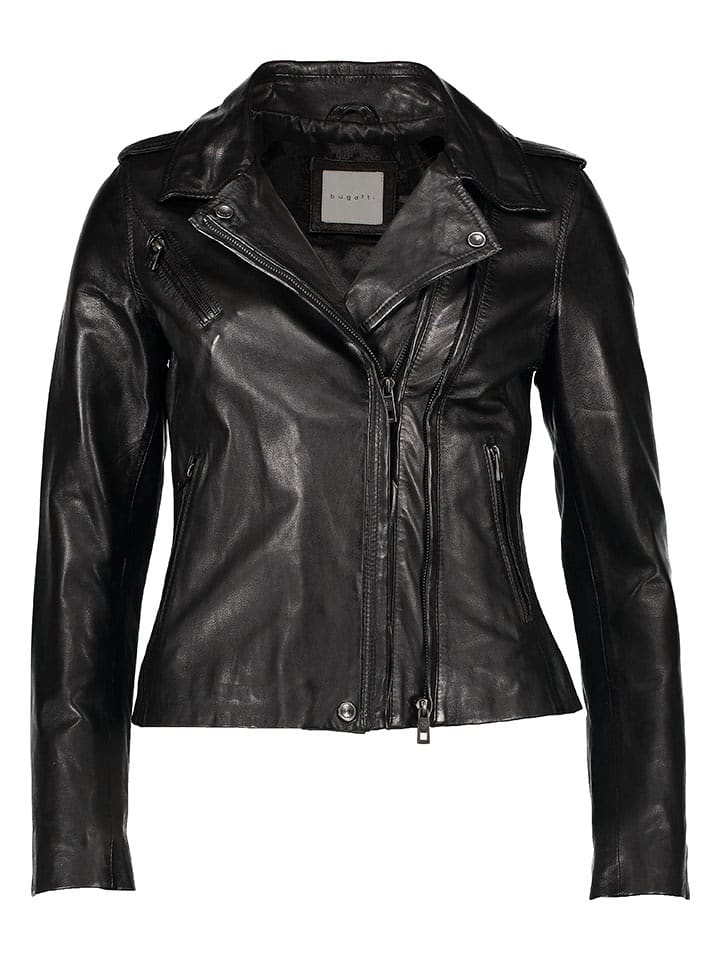 Bugatti Skórzana kurtka w kolorze czarnym rozmiar: 42