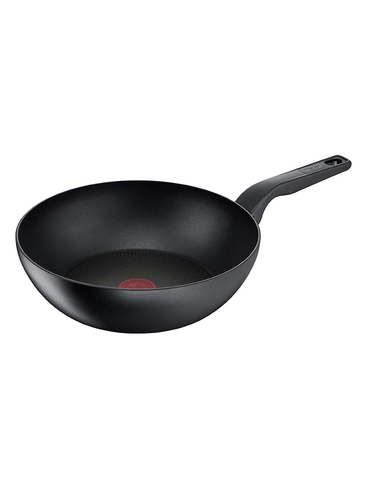 Tefal Patelnia wok "Hard Titanium Pro" w kolorze czarnym - Ø 28 cm rozmiar: onesize