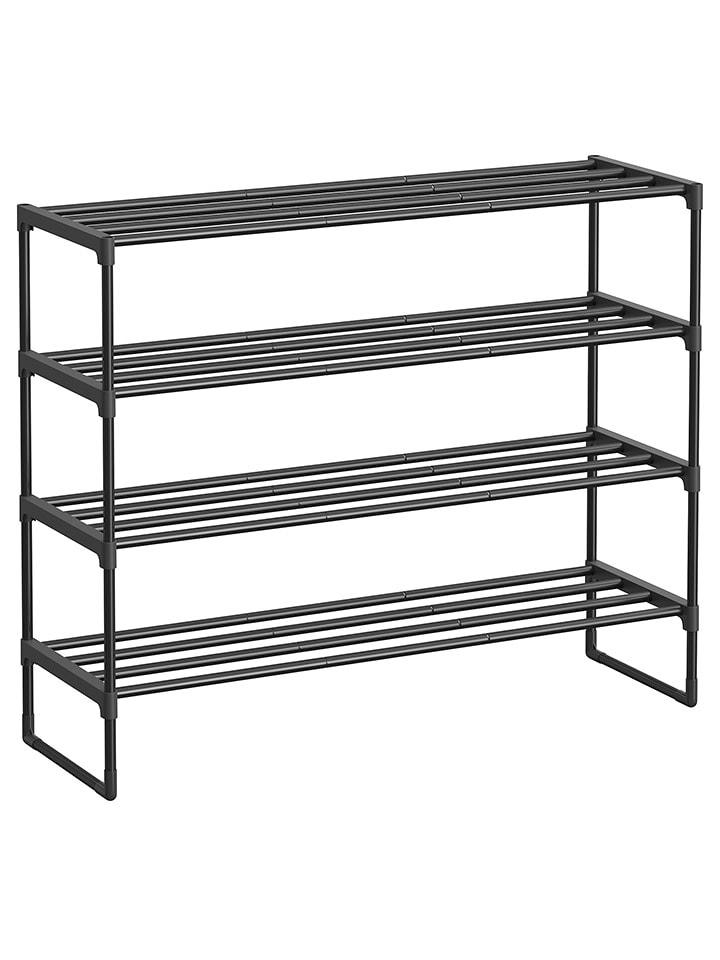 SONGMICS Regał w kolorze czarnym na buty - 92 x 74 x 30 cm rozmiar: onesize
