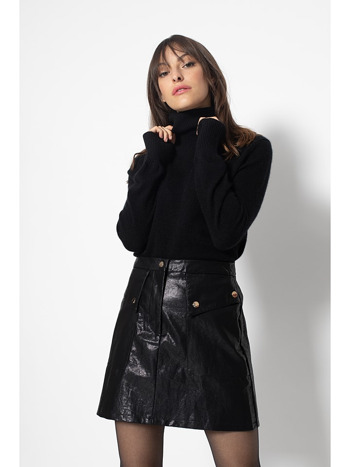 AUTHENTIC CASHMERE Kaszmirowy golf "Fornet" w kolorze czarnym rozmiar: S