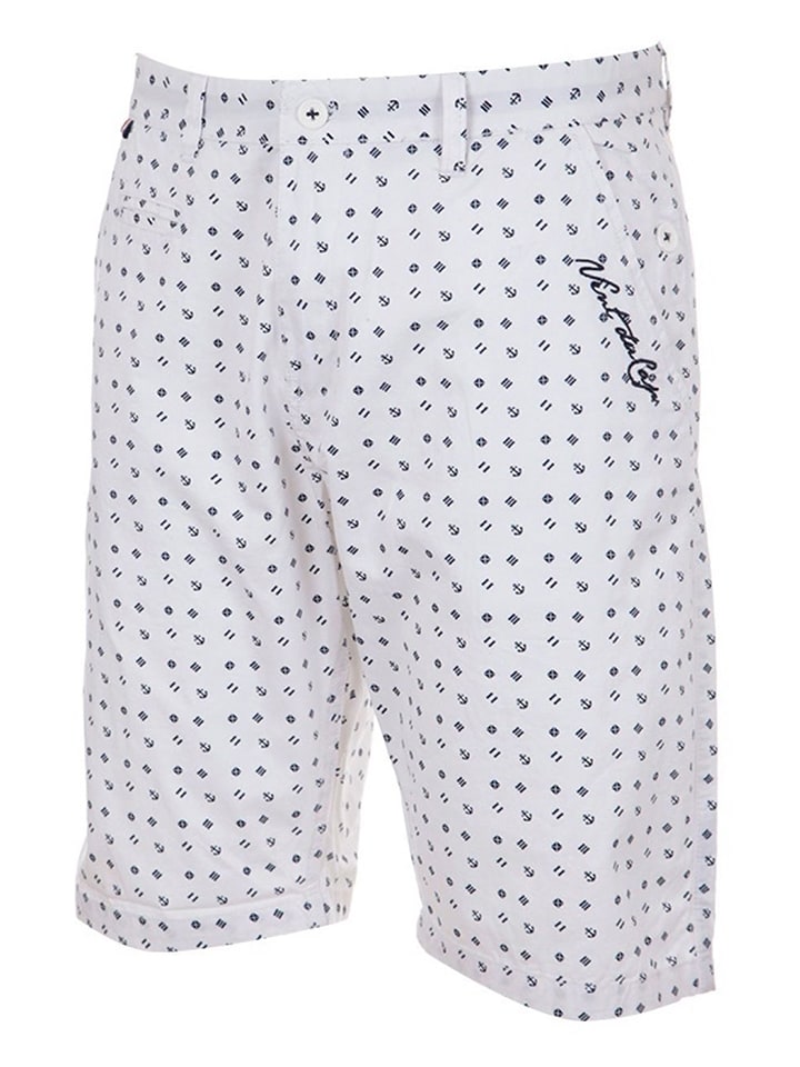 Peak Mountain Bermudy "Ceprint" w kolorze białym rozmiar: L